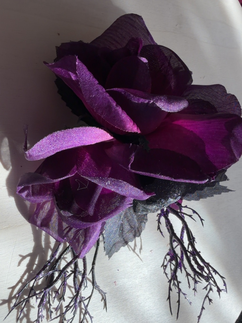 Purple Flower Hair Clip - Women Accessories